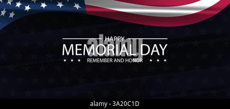 Un hommage à ceux qui ont donné à tous Happy Memorial Day Illustration de Vecteur