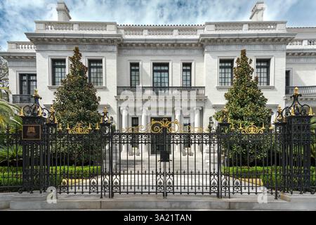 Armstrong Kessler Mansion dans la Savannah historique. Construit en 1919. Banque D'Images