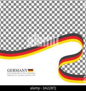 Vecteur de stock de ruban de drapeau national de l'Allemagne Illustration de Vecteur