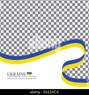 Vecteur de stock de ruban de drapeau national de l'Ukraine Illustration de Vecteur