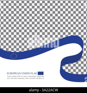 Vecteur stock de ruban de drapeau de la commission de l'union européenne Illustration de Vecteur