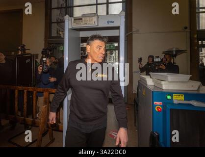 Milano, Milano. 11 mars 2025. Davide Lacerenza arriva in tribunale per l'interrogatorio di garanzia - Milano, Italia - Martedì, 11 Marzo 2025 (foto Stefano Porta/LaPresse) Davide Lacerenza arrive à l'audience préliminaire - Milan, Italie - mardi 11 mars 2025 (photo Stefano Porta/LaPresse) crédit : LaPresse/Alamy Live News Banque D'Images