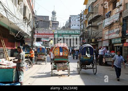 La vie de rue à Old Dhaka au Bangladesh Banque D'Images