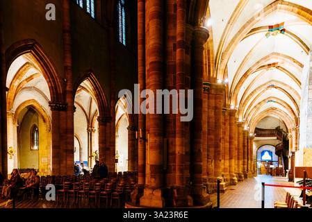 Nef de l'Église Saint-Martin - église Saint-Martin. Colmar, Colmar-Ribeauvillé, Haut-Rhin, France, Europe Banque D'Images