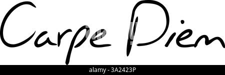 Graphismes vectoriels : motivation par le dicton 'Carpe Diem', citation du poète romain Horace, traduction familière : 'saisir le jour', version 902 Illustration de Vecteur