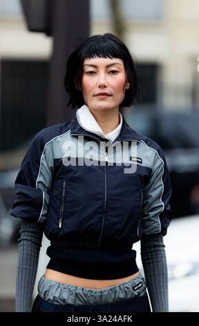 Paris, France . 11 mars 2025. Paris, France, 11 mars 2025 Amalie Gassmann au défilé de mode féminin Miu Miu automne/hiver 2025-2026 à la Fashion week de Paris (PFW), Palais d'Iéna, Paris, France (Constance Bugaut/SPP) crédit : SPP Sport photo de presse. /Alamy Live News Banque D'Images