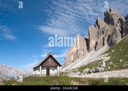 Cappella degli Alpini, parc naturel des trois pics, Trentin-Haut-Adige, Sudtyrol, Tyrol du Sud, Italie, Europe centrale-Sud Banque D'Images
