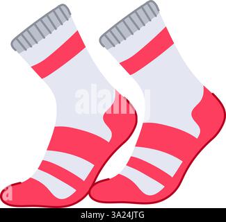 chaussettes hautes illustration vectorielle de dessin animé de football Illustration de Vecteur