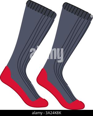 chaussettes confortables illustration vectorielle de dessin animé de football Illustration de Vecteur