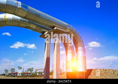 Équipement de pipeline industriel de l'usine Banque D'Images