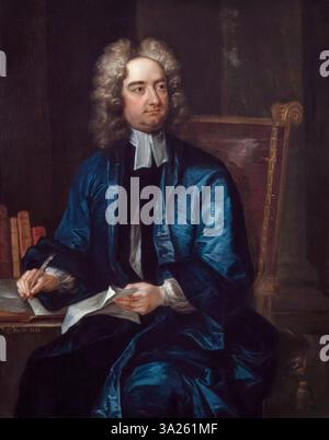 Jonathan Swift (1667-1745), écrivain et satiriste anglo-irlandais, portrait peint à l'huile sur toile par Charles Jervas, vers 1718 Banque D'Images