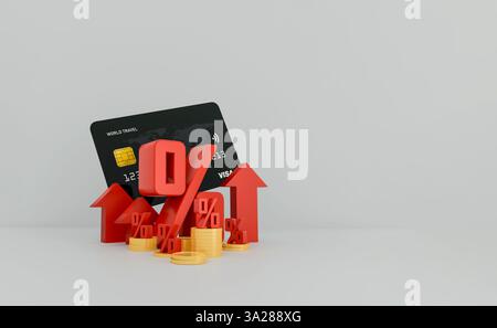 Une carte de crédit noire avec des pièces d'or et des symboles monétaires, représentant les transactions mondiales, les services bancaires numériques et la croissance financière dans l'econom moderne Banque D'Images