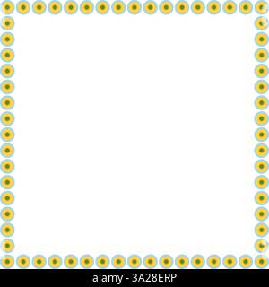 Cadre carré géométrique élégant et coloré. Vecteur cadre vide pour le texte. Modern Art Baby Shower éléments graphiques pour la conception, invitations, cartes-cadeaux, mouche Illustration de Vecteur