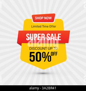 vecteur d'offre spéciale super vente Illustration de Vecteur