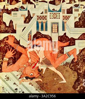 Edmund Dulac - Thésée tue le Minotaure - 1918 Banque D'Images