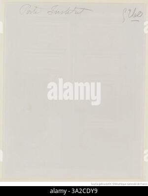 Cette photographie de 1906 par Eugène Atget montre l'entrée de la porte Institut à Paris. Capturée en mai 1906, l’image met l’accent sur les détails architecturaux de la porte et sa place dans la scène de rue parisienne. Banque D'Images