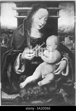 Cette œuvre de Joos van Cleve, Jan Provost et Joachim Patenier met l'accent sur l'iconographie religieuse avec des détails fins et une représentation réaliste typique du début du style néerlandais. Banque D'Images