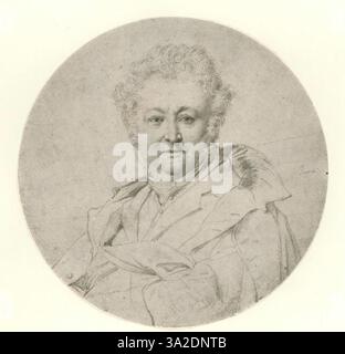 Ce portrait de Jean-Auguste-Dominique Ingres représente Guillon-Lethière, mettant en valeur la maîtrise d'Ingres dans la capture de la présence digne et des traits nobles de ses sujets dans un style néoclassique. Banque D'Images
