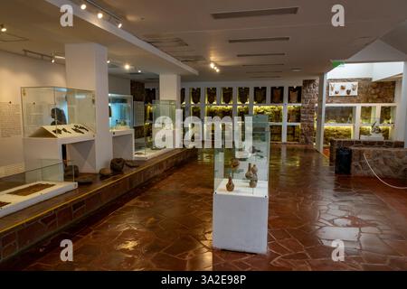 Une salle d'exposition au Musée d'anthropologie, Salta, Argentine. Banque D'Images
