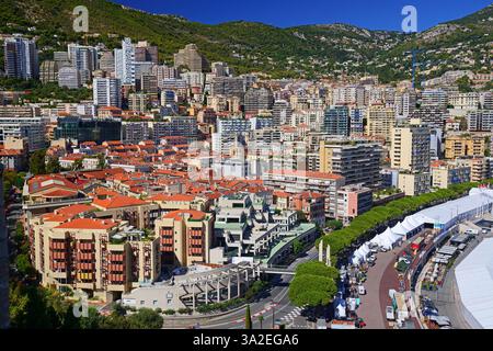 Vue de Monte Carlo dans la Principauté de Monaco, Monaco, Monte Carlo Banque D'Images