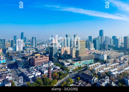 Environnement urbain de Sanjiangkou, Ningbo, province du Zhejiang, Chine Banque D'Images