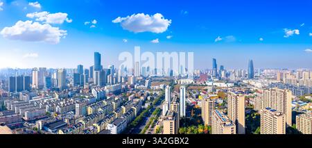 Environnement urbain de Sanjiangkou, Ningbo, province du Zhejiang, Chine Banque D'Images