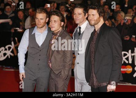 20 février 2008 - Londres, Royaume-Uni - K56729.2008 Brit AWARDS ARRIVÉES, EARLS COURT, LONDRES, ROYAUME-UNI 02-20-2008. MARK CHILTON- - 2008.TAKE THAT(crédit image : © Globe photos/ZUMAPRESS.com) Banque D'Images