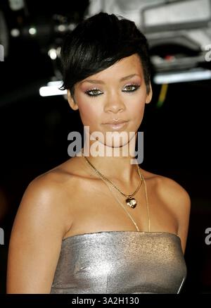 20 février 2008 - Londres, Royaume-Uni - K56729.2008 Brit AWARDS ARRIVÉES, EARLS COURT, LONDRES, ROYAUME-UNI 02-20-2008. MARK CHILTON- - 2008.RIHANNA(crédit image : © Globe photos/ZUMAPRESS.com) Banque D'Images