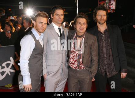 20 février 2008 - Londres, Royaume-Uni - K56729.2008 Brit AWARDS ARRIVÉES, EARLS COURT, LONDRES, ROYAUME-UNI 02-20-2008. MARK CHILTON- - 2008.TAKE THAT(crédit image : © Globe photos/ZUMAPRESS.com) Banque D'Images