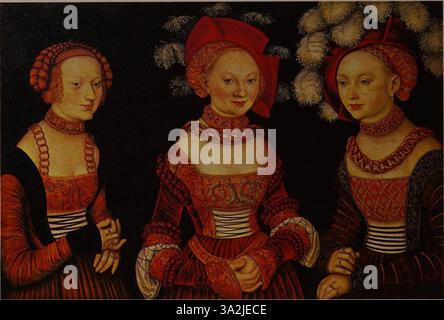 Dans cette œuvre, Lucas Cranach l'ancien dépeint une figure historique avec une attention méticuleuse aux détails du visage et aux vêtements, une caractéristique de son style de portrait de la Renaissance. Banque D'Images
