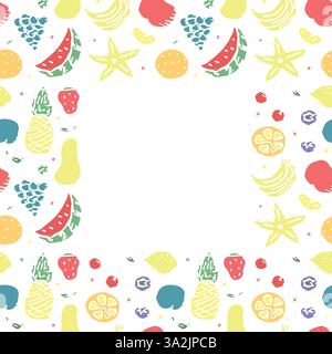 Cadre de vecteur de fruits Illustration de Vecteur
