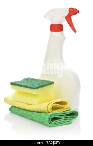 Vaporisateur avec la saleté sur la serviette Banque D'Images