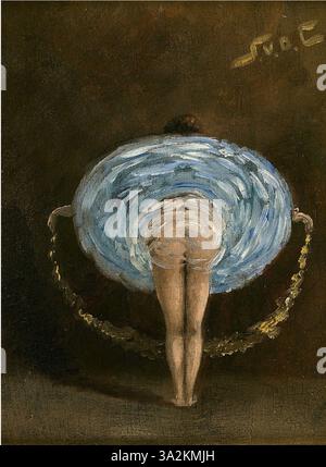 Ce pastel de Lucien-Victor Guirand de Scevola capture le délicat mouvement d’une ballerine, avec des teintes douces et des traits doux soulignant la fluidité et la grâce de la danseuse. Banque D'Images
