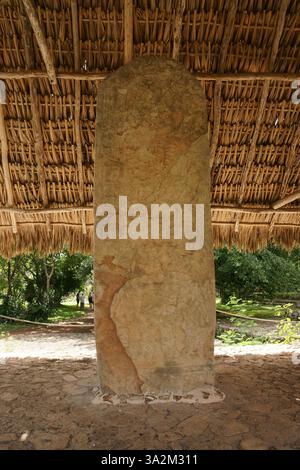Mexique. Yucatan. EK Balam. Structure 17 (les jumeaux). Période classique tardive (550 -830 AD) Banque D'Images