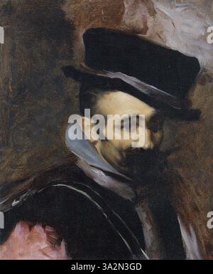 Cette œuvre réinterprète la figure de Don Juan de Austria, basée sur le portrait de Velazquez, en se concentrant sur le caractère bouffon. Banque D'Images