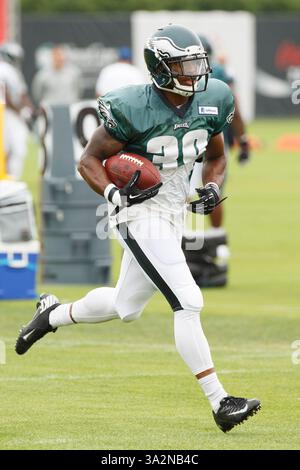 1er août 2014 : le Philadelphia Eagles Running Back Matthew Tucker (39 ans) en action lors du Philadelphia Eagles Training Camp au NovaCare Complex à Philadelphie, en Pennsylvanie. (Crédit image : © Chris Szagola/Cal Sport Media/ZUMAPRESS.com) Banque D'Images