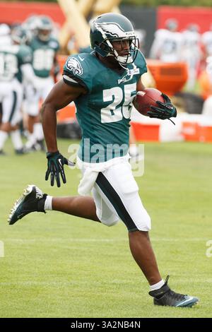 1er août 2014 : les Eagles de Philadelphie reviennent LeSean McCoy (25 ans) en action lors du camp d'entraînement des Eagles de Philadelphie au complexe NovaCare à Philadelphie, en Pennsylvanie. (Crédit image : © Chris Szagola/Cal Sport Media/ZUMAPRESS.com) Banque D'Images