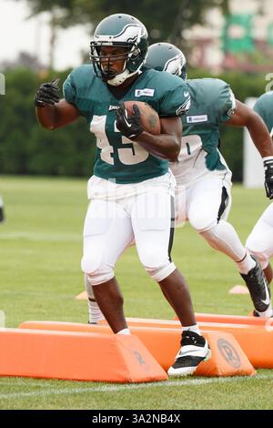 1er août 2014 : Darren Sproles (43 ans), les Philadelphia Eagles, en action lors du Philadelphia Eagles Training Camp au NovaCare Complex à Philadelphie, en Pennsylvanie. (Crédit image : © Chris Szagola/Cal Sport Media/ZUMAPRESS.com) Banque D'Images