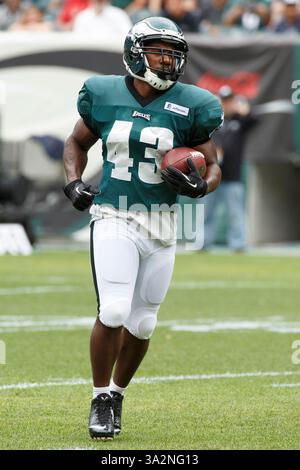 3 août 2014 : Darren Sproles (43), les Philadelphia Eagles, en action lors du camp d'entraînement des Philadelphia Eagles au Lincoln Financial Field à Philadelphie, en Pennsylvanie. (Crédit image : © Chris Szagola/Cal Sport Media/ZUMAPRESS.com) Banque D'Images