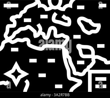 old world maps découvertes géographiques illustration vectorielle d'icône de glyphe Illustration de Vecteur