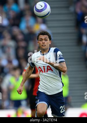 Londres, Royaume-Uni. 09 mars 2025. Tottenham Hotspur Stadium Londres, Angleterre - 2025 9 mars : Brennan Johnson de Tottenham Hotspur lors du match de premier League 2024/25 entre Tottenham Hotspur FC et AFC Bournemouth au Tottenham Hotspur Stadium le 9 mars 2025 à Londres, Angleterre. (David Horton/SPP) crédit : SPP Sport Press photo. /Alamy Live News Banque D'Images