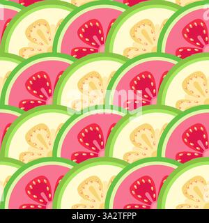 Illustration vectorielle colorée de tranches de goyave Illustration de Vecteur