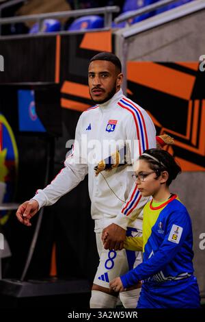 Lyon, France. 13 mars 2025. Lyon, France Corentin Tolisso (8 Olympique Lyonnais) lors du match de l'UEFA Europa League entre l'Olympique Lyonnais et le Fotbal Club FCSB au Groupama Stadium de Lyon, France. (Pauline FIGUET/SPP) crédit : SPP Sport Press photo. /Alamy Live News Banque D'Images