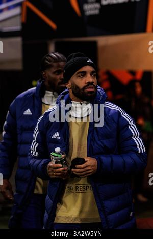 Lyon, France. 13 mars 2025. Alexandre Lacazette (10 Olympique Lyonnais) lors du match de l'UEFA Europa League entre l'Olympique Lyonnais et le Fotbal Club FCSB au Groupama Stadium de Lyon. (Pauline FIGUET/SPP) crédit : SPP Sport Press photo. /Alamy Live News Banque D'Images