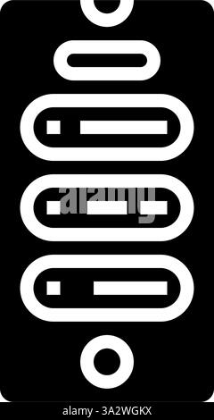 illustration vectorielle d'icône de glyphe d'engagement technologique de smartphone en mode focus Illustration de Vecteur