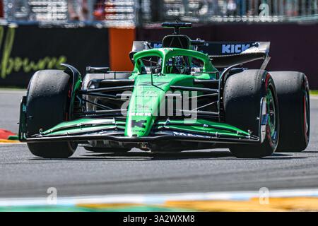 Malbourne, Australie. 19 février 2025. Gabriel Bortoleto (SOUTIEN-GORGE) Kick Sauber C45 Ferrari lors de la séance d'essais du vendredi de formule 1 Louis Vuitton Australian Grand Prix 2025 ; Albert Park, Melbourne, Australie, du 14 au 16 mars 2025 crédit : Alessio de Marco/Alamy Live News Banque D'Images