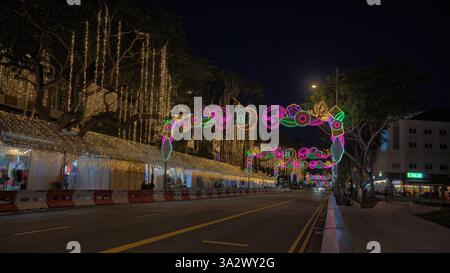 Geylang serai s'allume pour le Hari Raya 2025. Banque D'Images