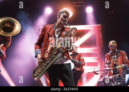 Danemark, Copenhague. 13 mars 2025. Danemark, Copenhague. 13 mars 2025. Le groupe allemand meute fait un concert live à Poolen à Copenhague. Crédit : Gonzales photo/Alamy Live News Banque D'Images