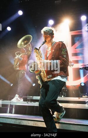 Danemark, Copenhague. 13 mars 2025. Danemark, Copenhague. 13 mars 2025. Le groupe allemand meute fait un concert live à Poolen à Copenhague. Crédit : Gonzales photo/Alamy Live News Banque D'Images