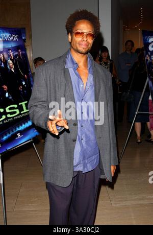 15 septembre 2003 - Beverly Hills, CALIFORNIA, ÉTATS-UNIS - K32577FB . CSI : ENQUÊTE SUR LA SCÈNE DE CRIME QUATRIÈME SAISON. PREMIÈRE PROJECTION SPÉCIALE DE L'ÉPISODE, AU . MUSÉE DE LA TÉLÉVISION ET DE LA RADIO BEVERLY HILLS, CA..09/15/2003. FITZROY BARRETT/ 2003.GARY DOURDAN(crédit image : © Globe photos/ZUMAPRESS.com) Banque D'Images